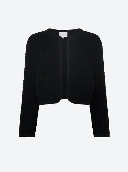 veste courte maille tweedée