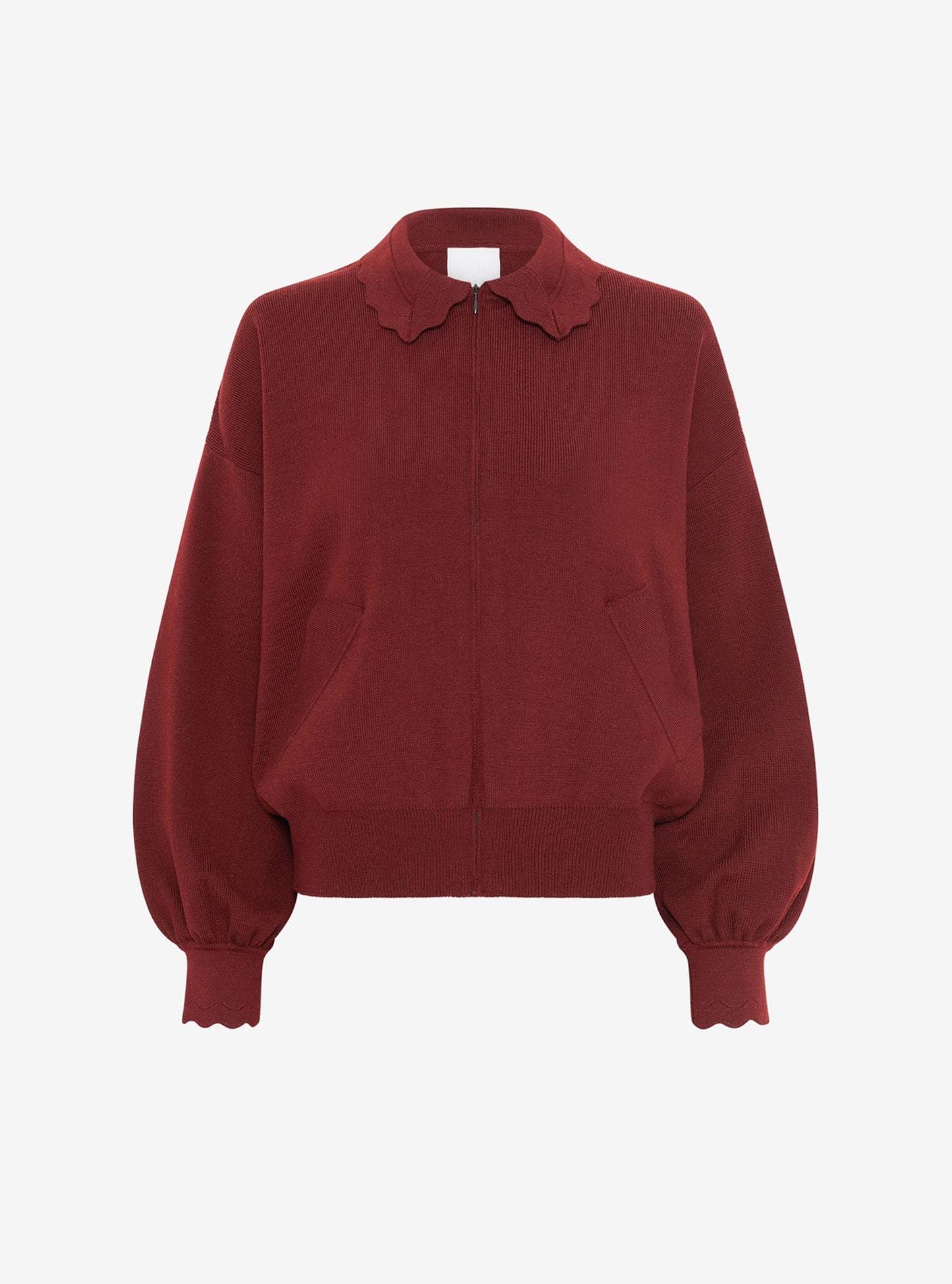 veste en maille col croquet