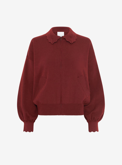 veste en maille col croquet