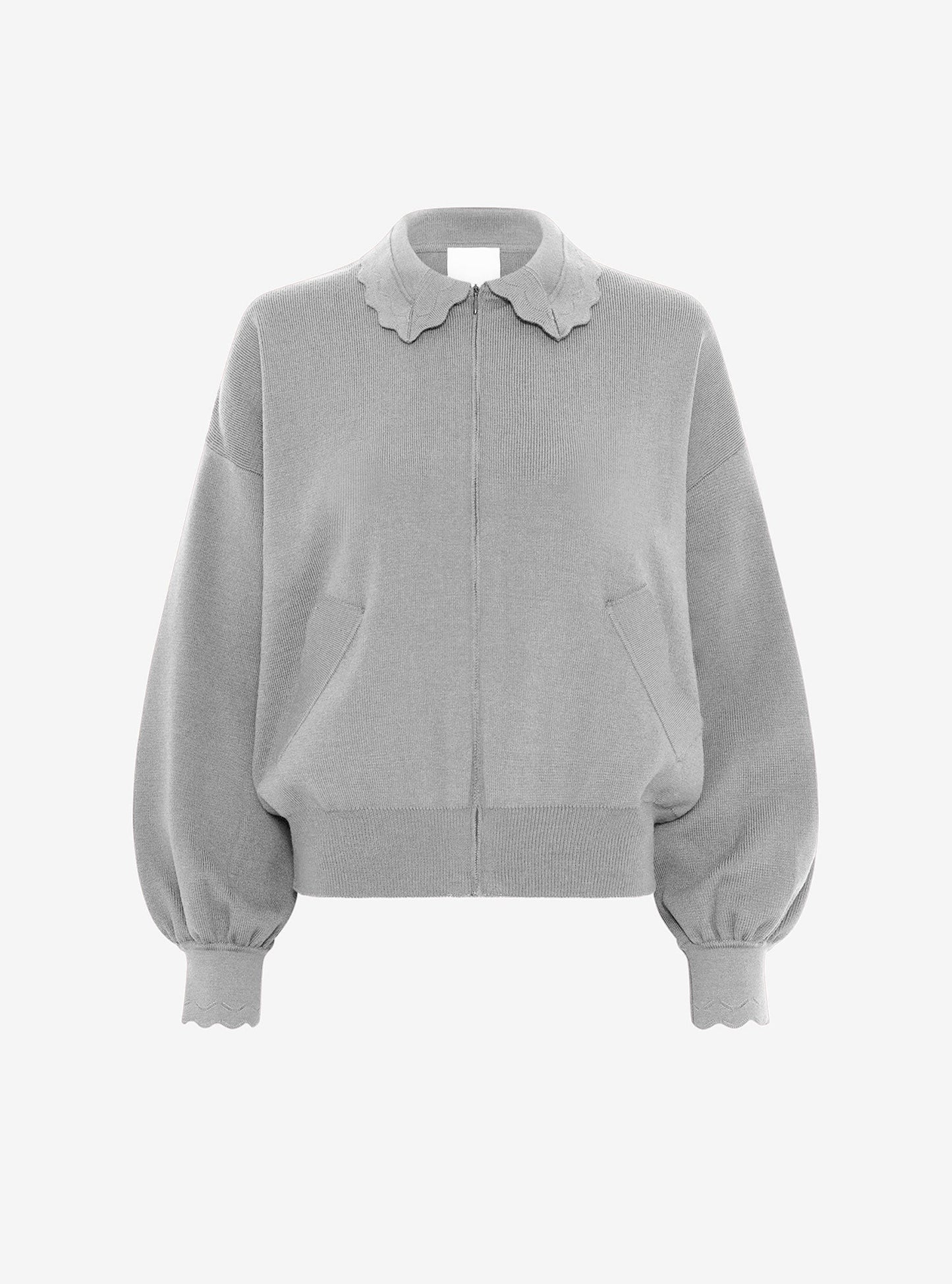 veste en maille col croquet