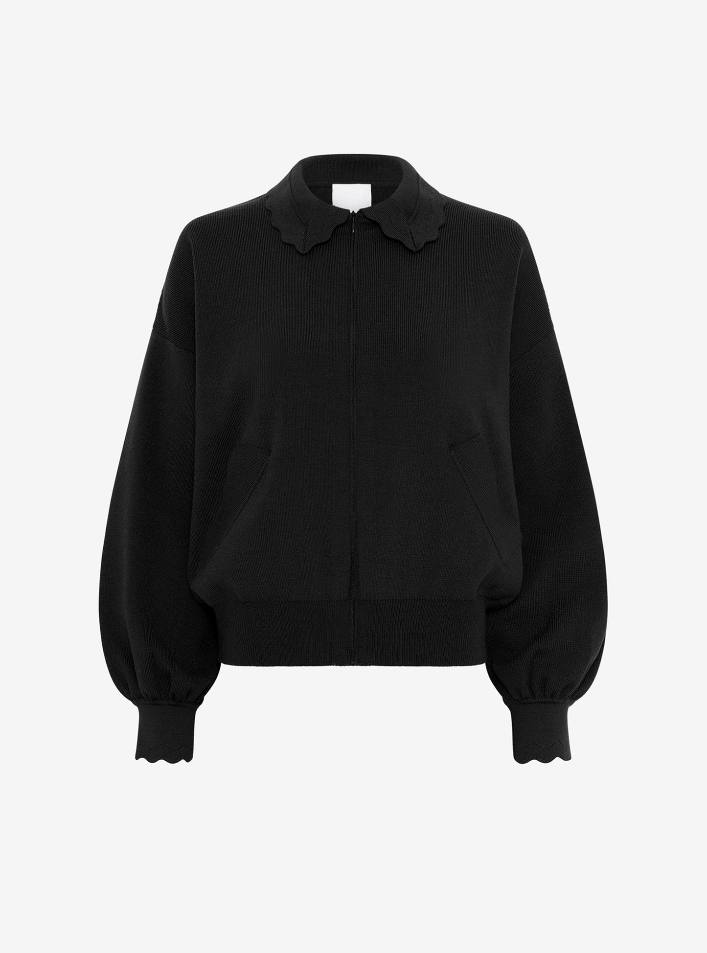 veste en maille col croquet