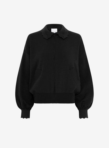 veste en maille col croquet