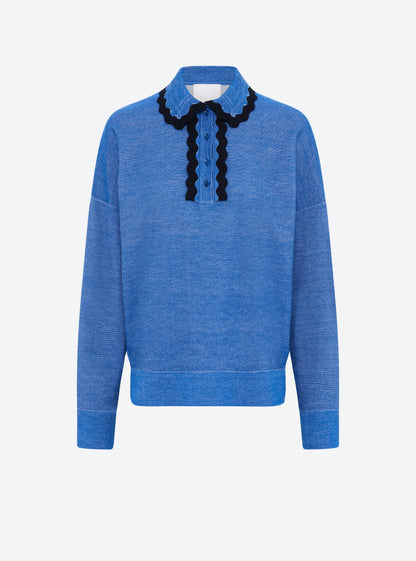 chemise maille col croquet