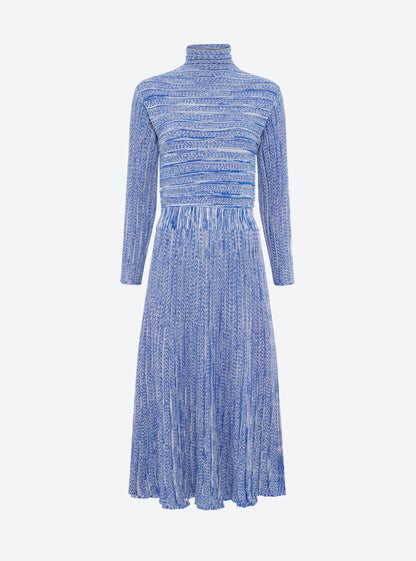 robe longue maille plissée