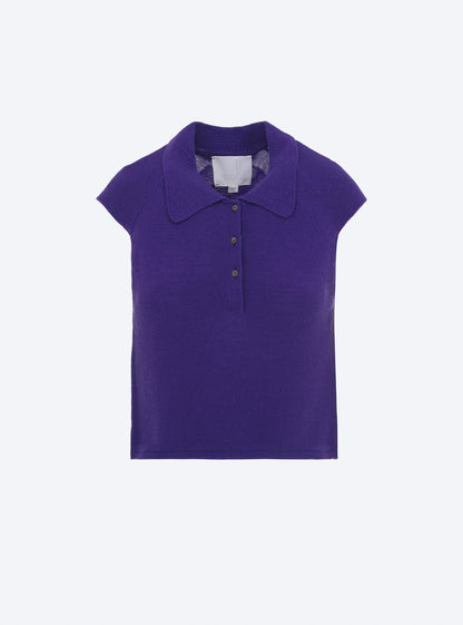 top maille petit col point de riz