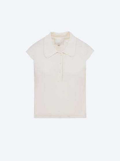 top maille petit col point de riz