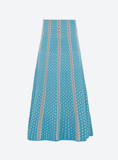 jupe en maille panier tressé