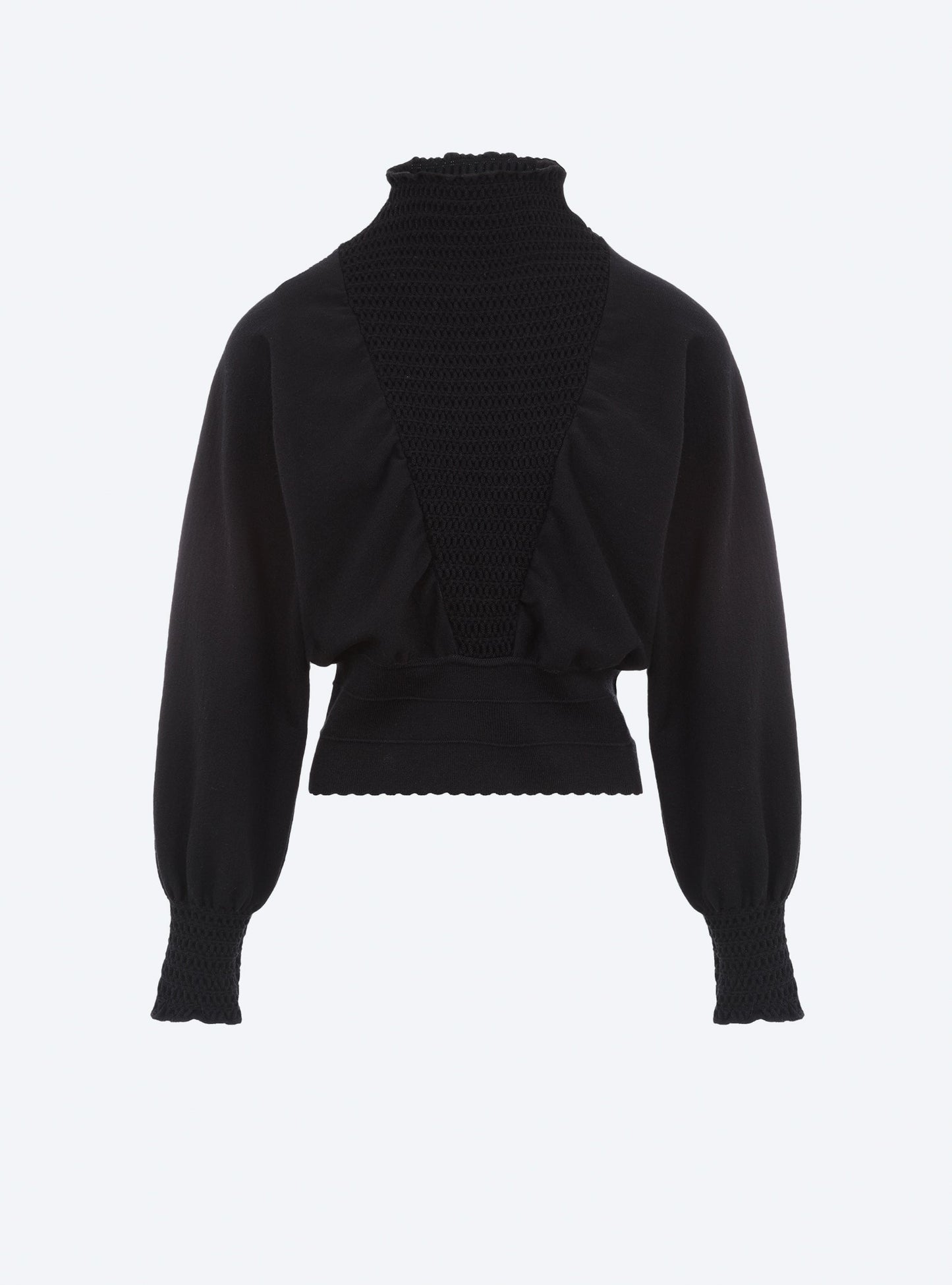 top à plastron smocké