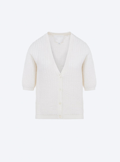 cardigan v maille smockée