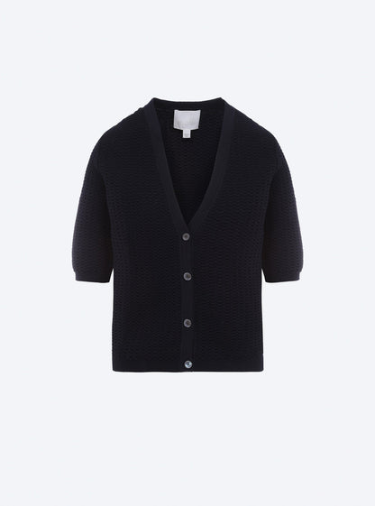 cardigan v maille smockée