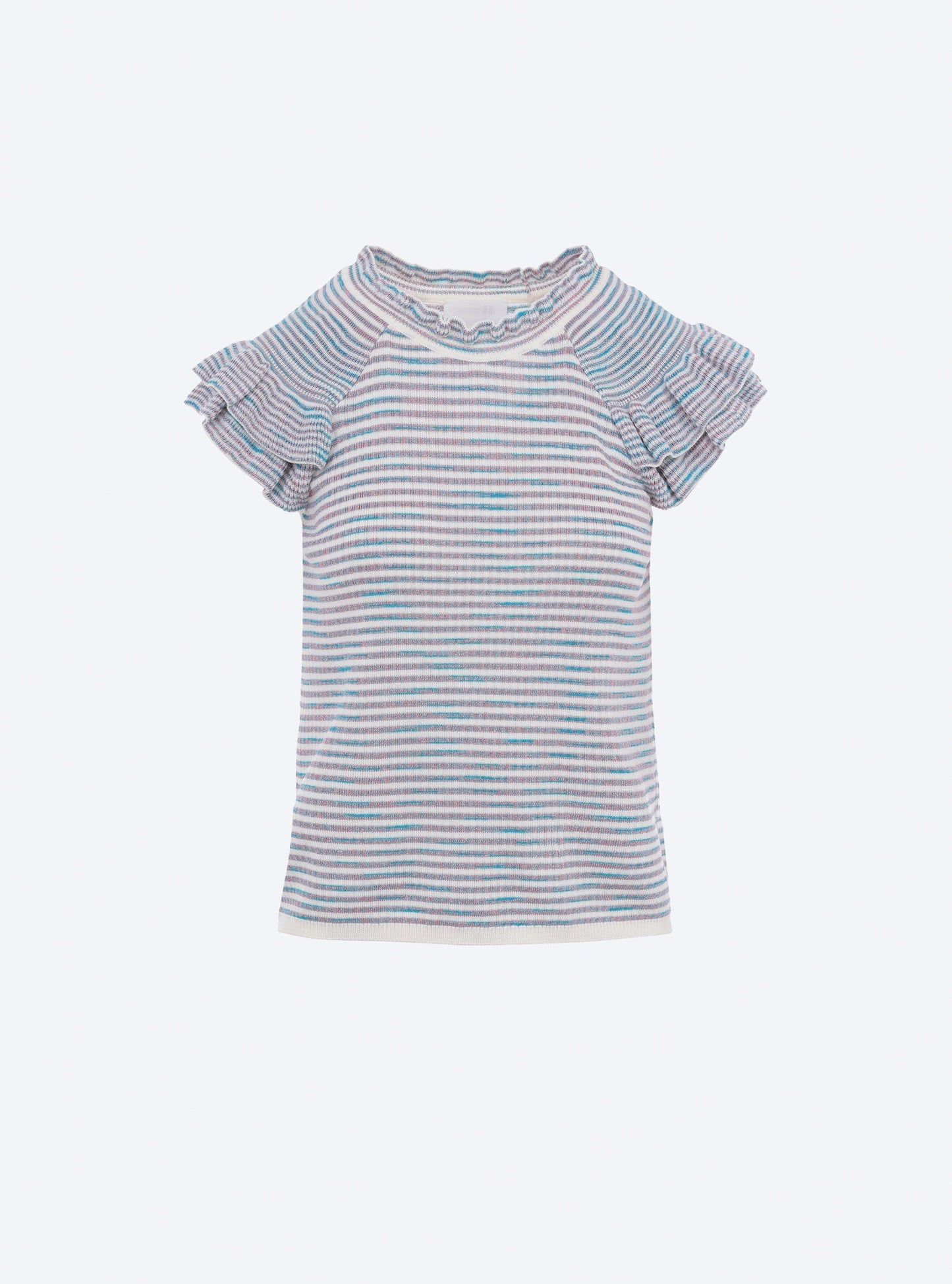top en maille papier marbré