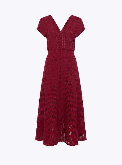 robe en maille cannage ajourée
