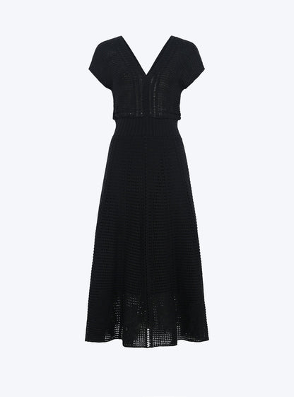 robe en maille cannage ajourée