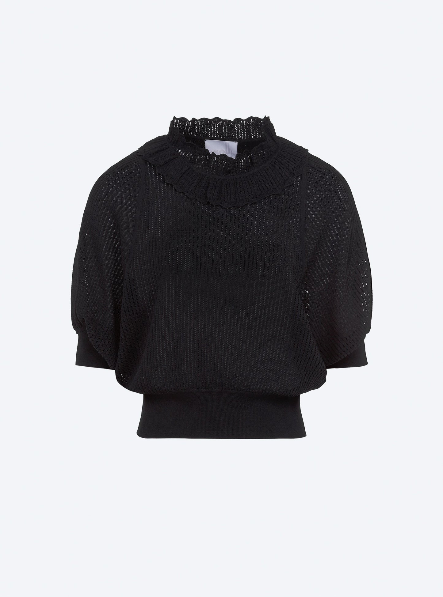 top à col en maille ajourée