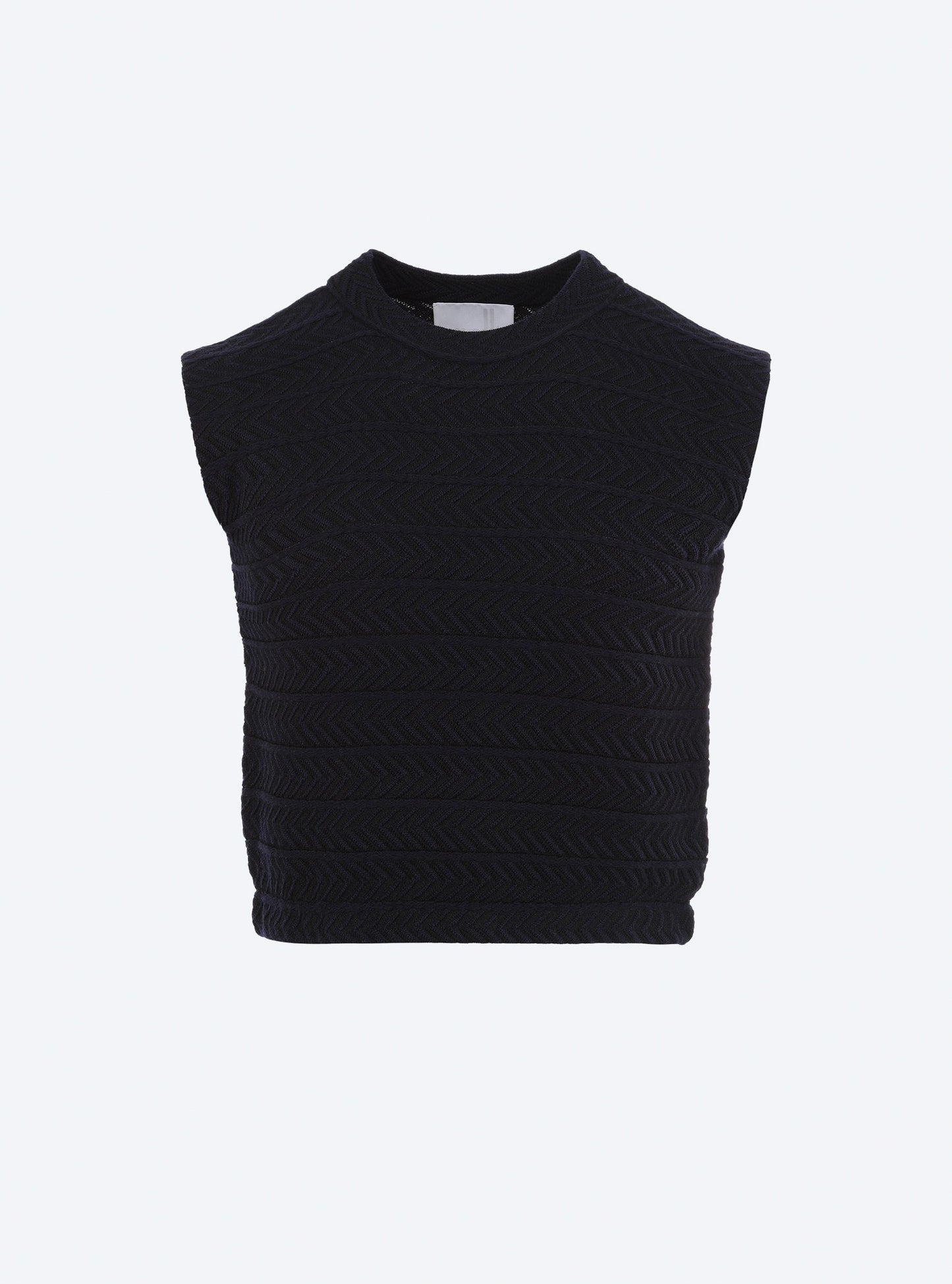 top en maille panier tressé