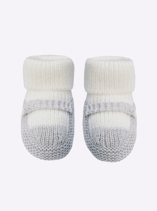 chaussons bébé à bride bicolores