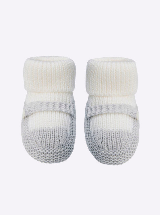 chaussons bébé à bride bicolores