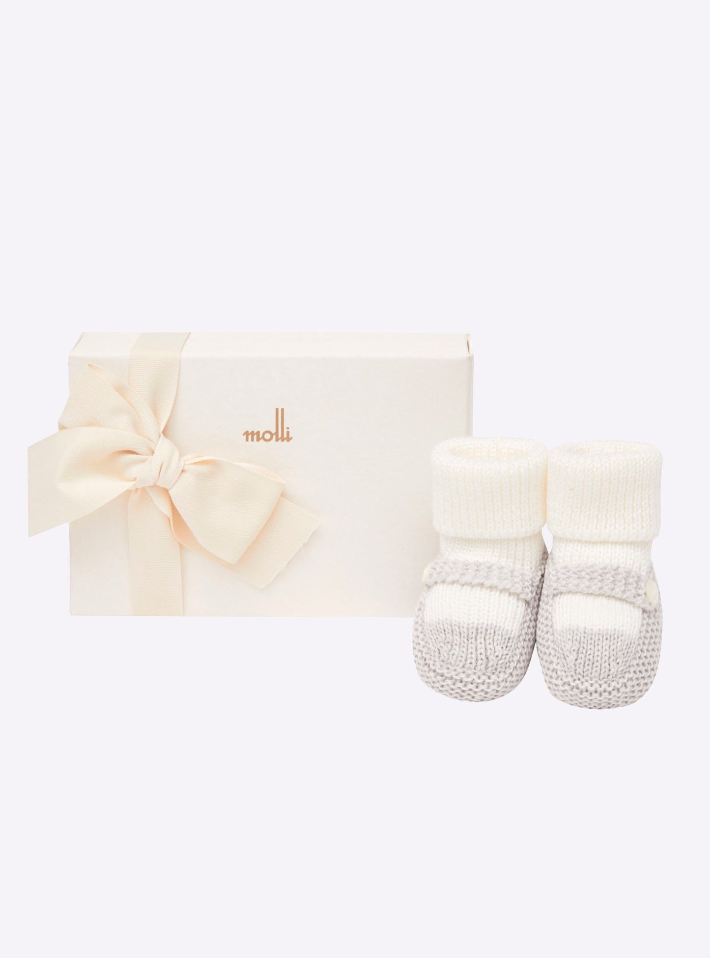 chaussons bébé à bride bicolores