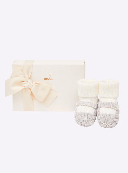chaussons bébé à bride bicolores