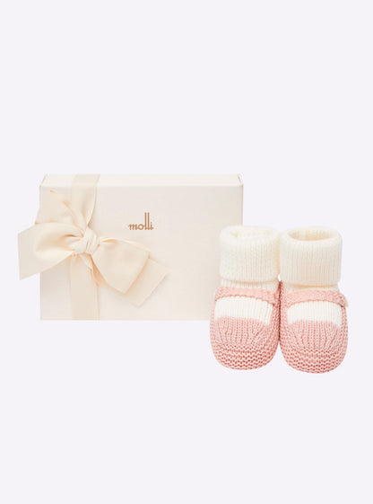 chaussons bébé à bride bicolores
