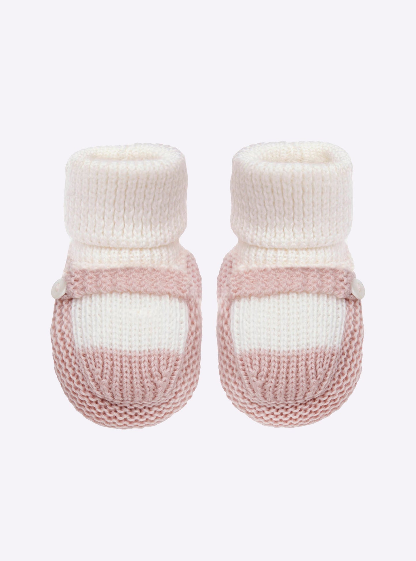 chaussons bébé à bride bicolores