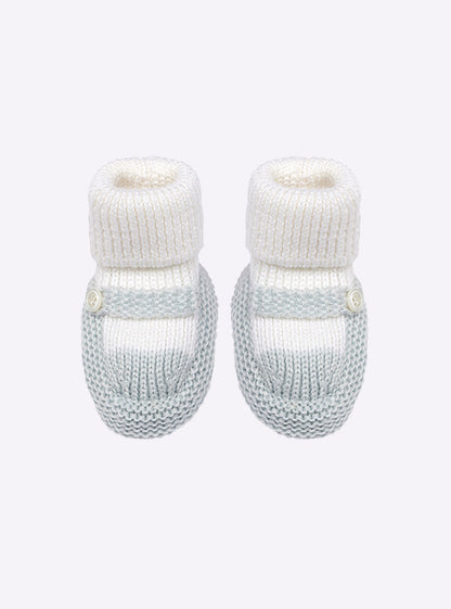 chaussons bébé à bride bicolores