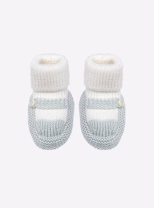 chaussons bébé à bride bicolores