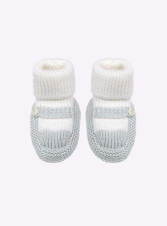 chaussons bébé à bride bicolores
