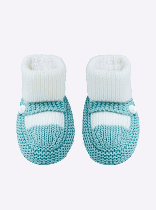 chaussons bébé à bride bicolores