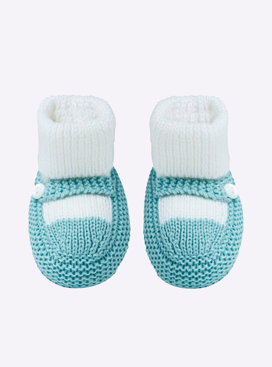 chaussons bébé à bride bicolores
