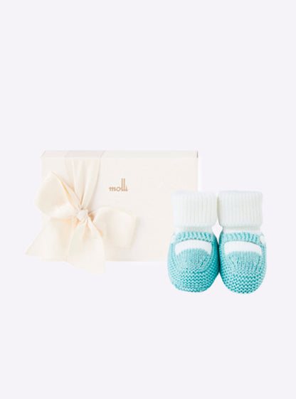 chaussons bébé à bride bicolores