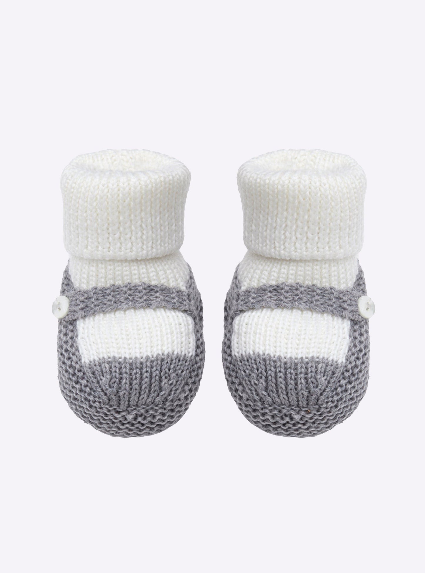 chaussons bébé à bride bicolores