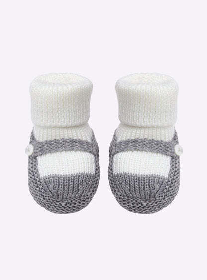 chaussons bébé à bride bicolores