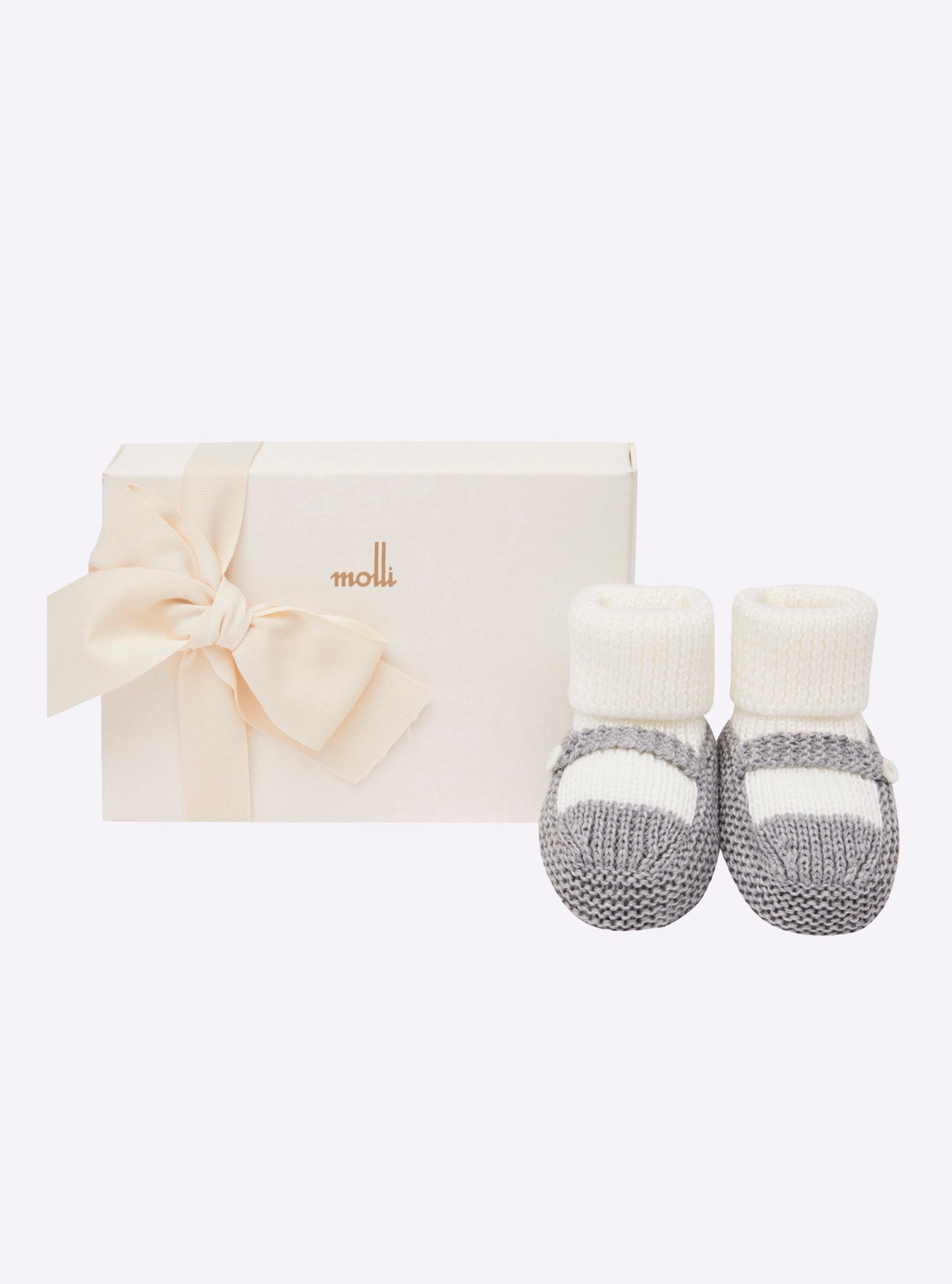 chaussons bébé à bride bicolores