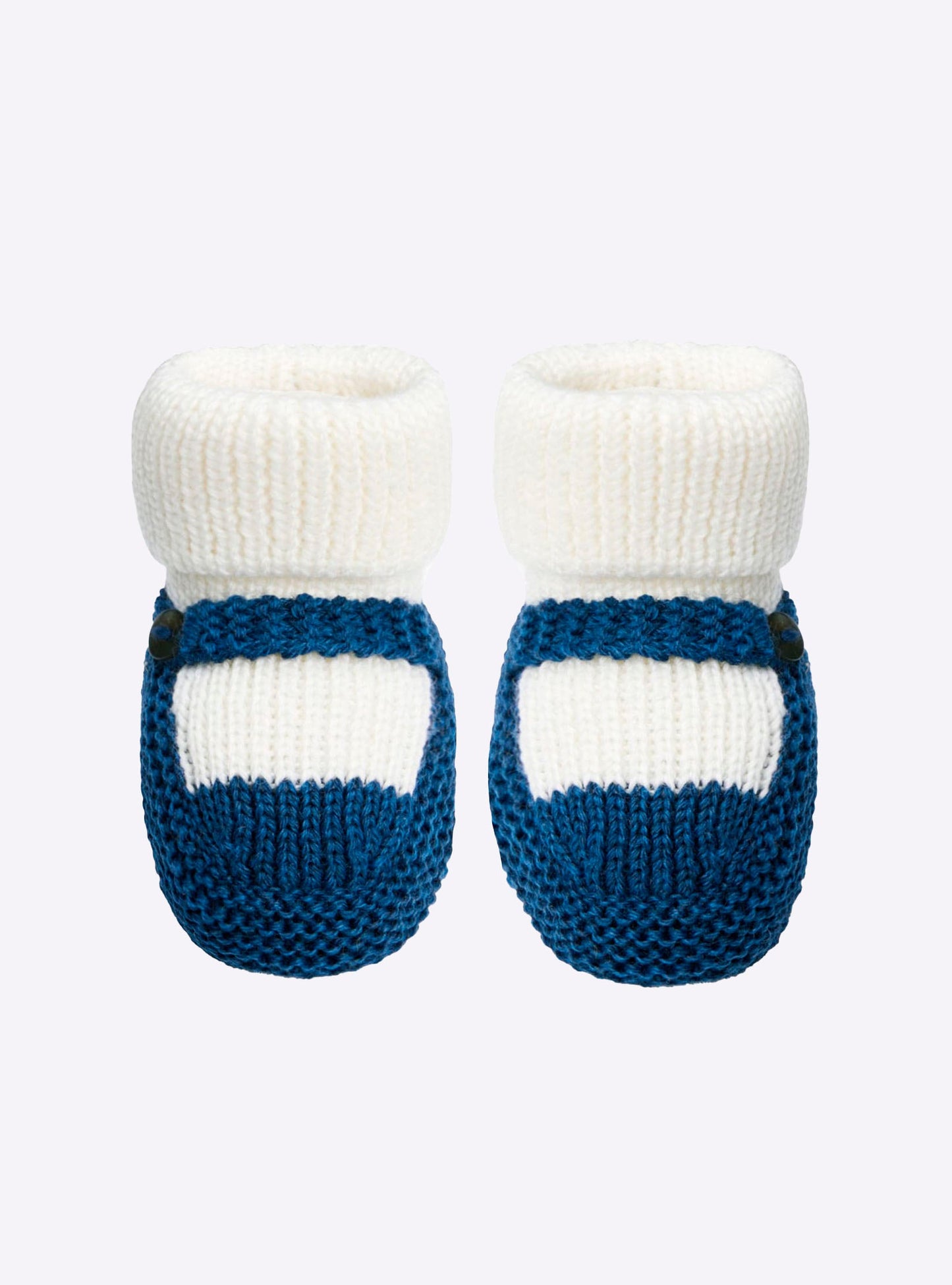 chaussons bébé à bride bicolores