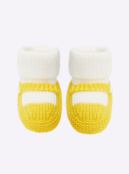 chaussons bébé à bride bicolores