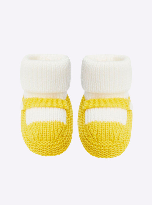 chaussons bébé à bride bicolores