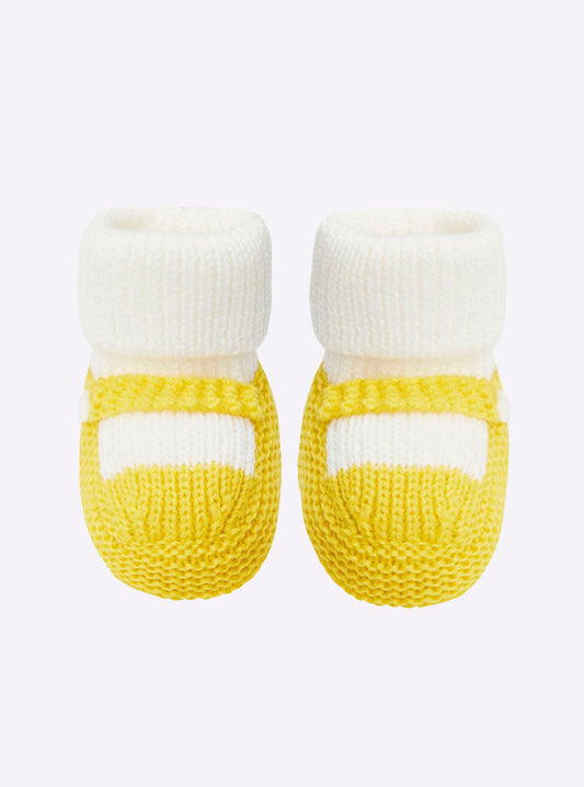 chaussons bébé à bride bicolores