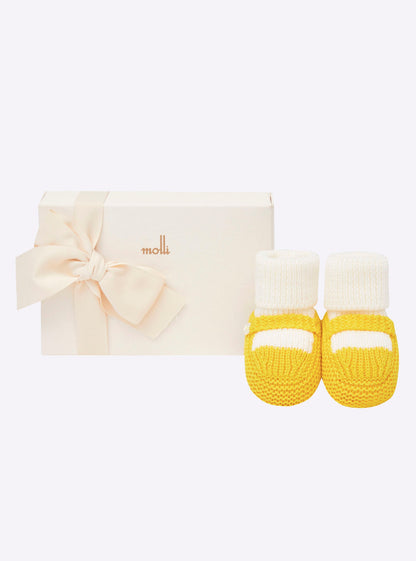 chaussons bébé à bride bicolores