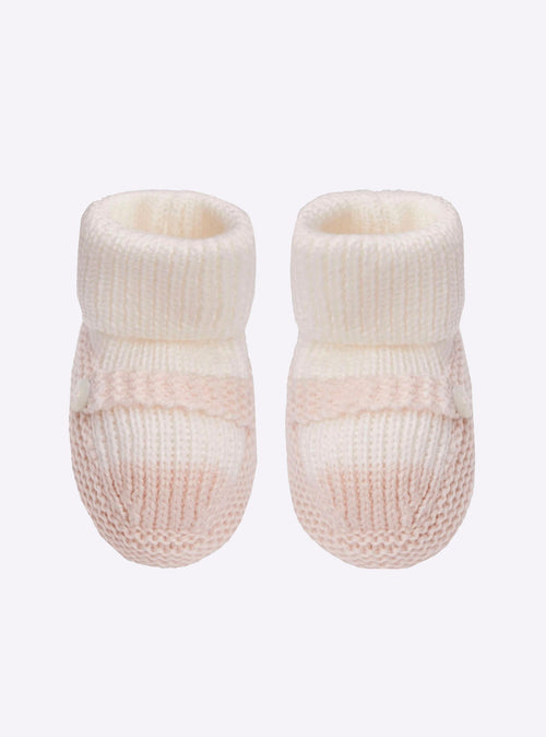 chaussons bébé à bride bicolores