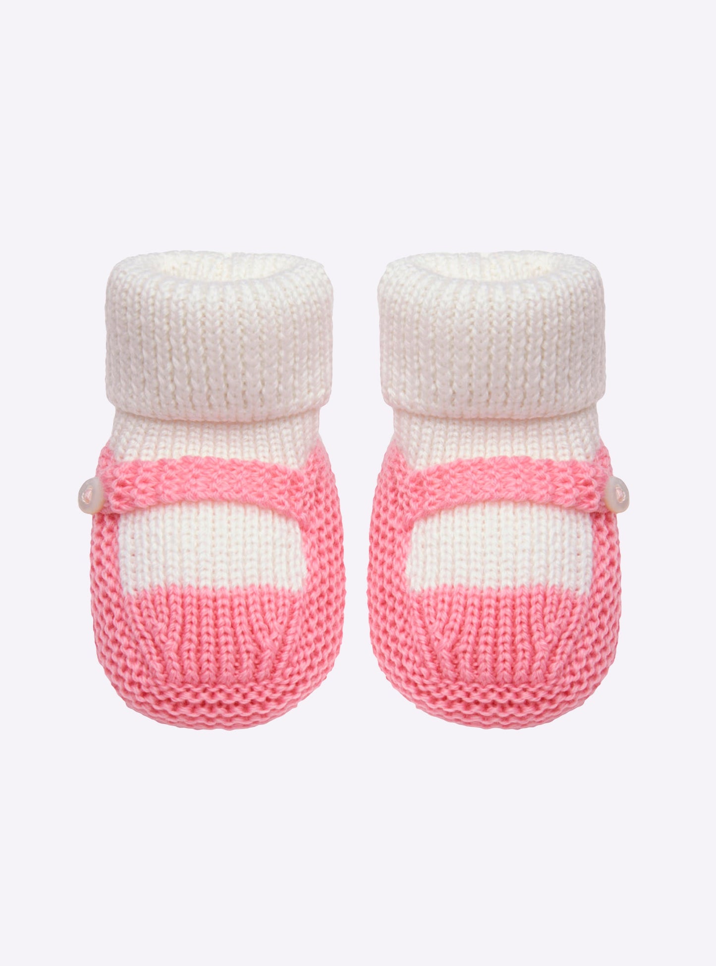 chaussons bébé à bride bicolores