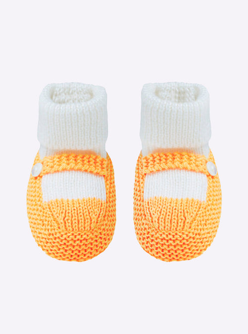 chaussons bébé à bride bicolores