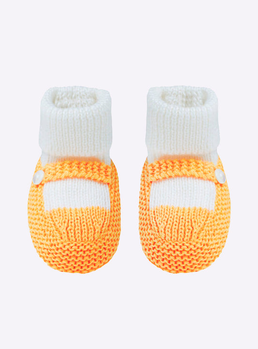chaussons bébé à bride bicolores