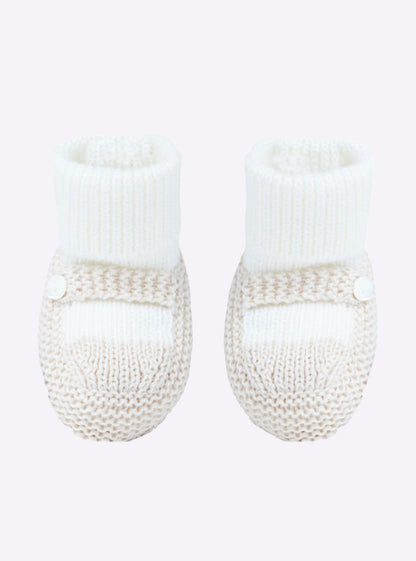 chaussons bébé à bride bicolores