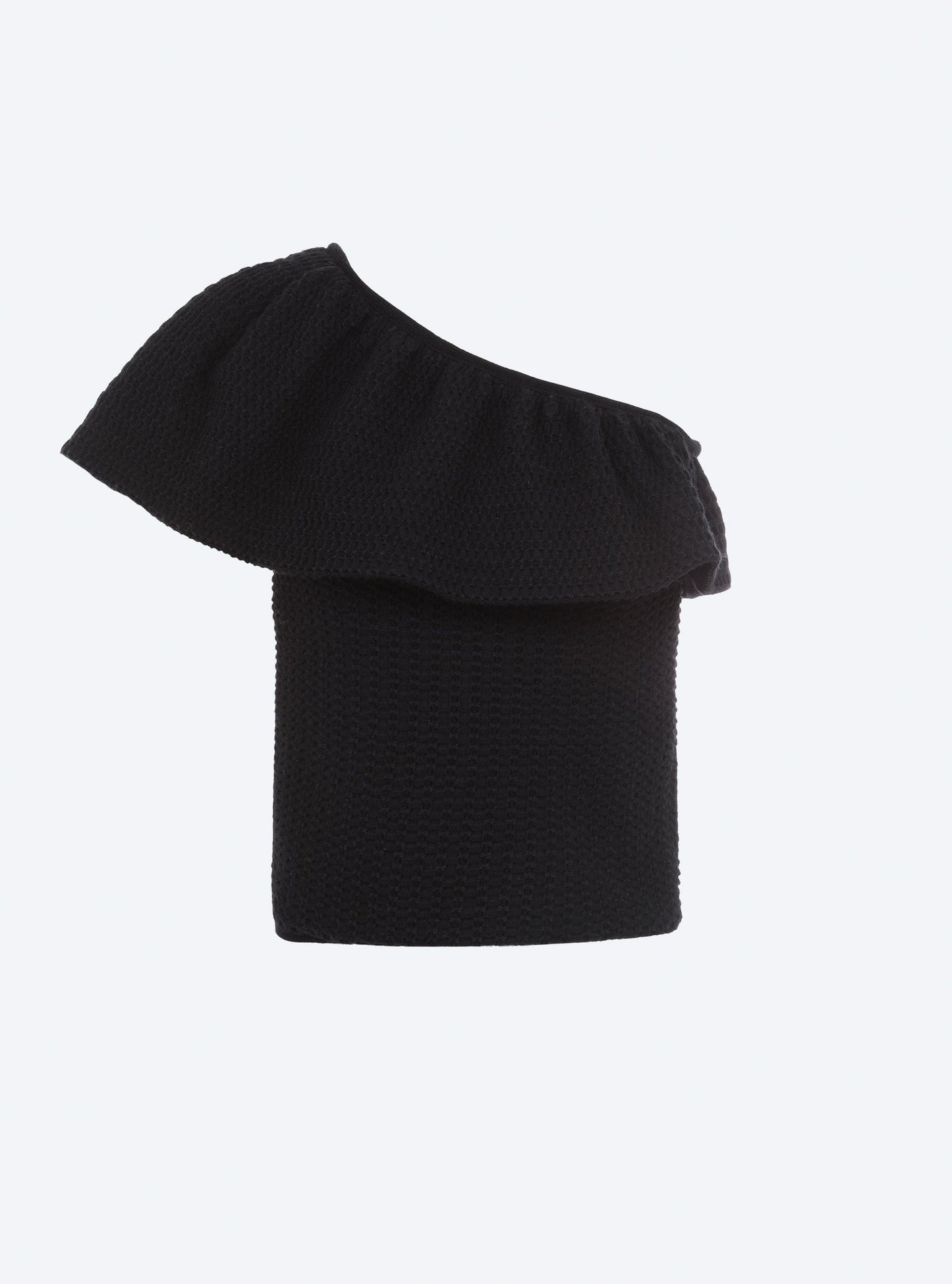 one shoulder en maille smockée