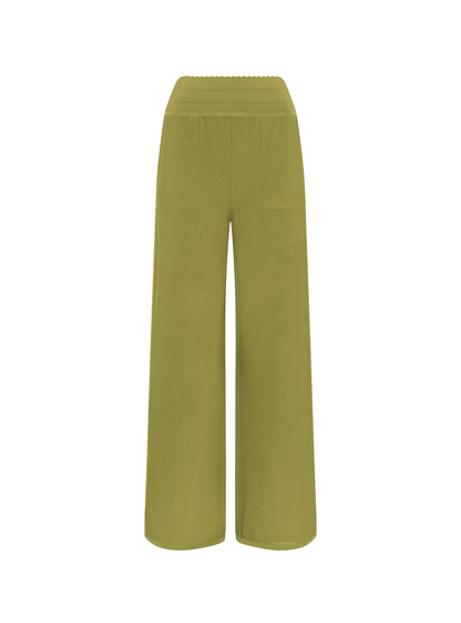 pantalon taille haute maille jersey