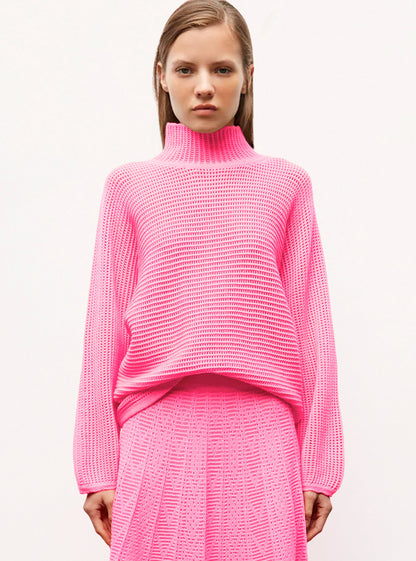 pull oversize maille résille