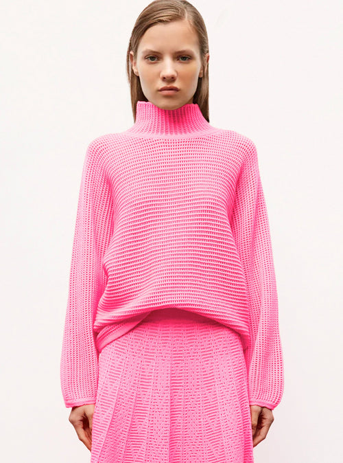 pull oversize maille résille