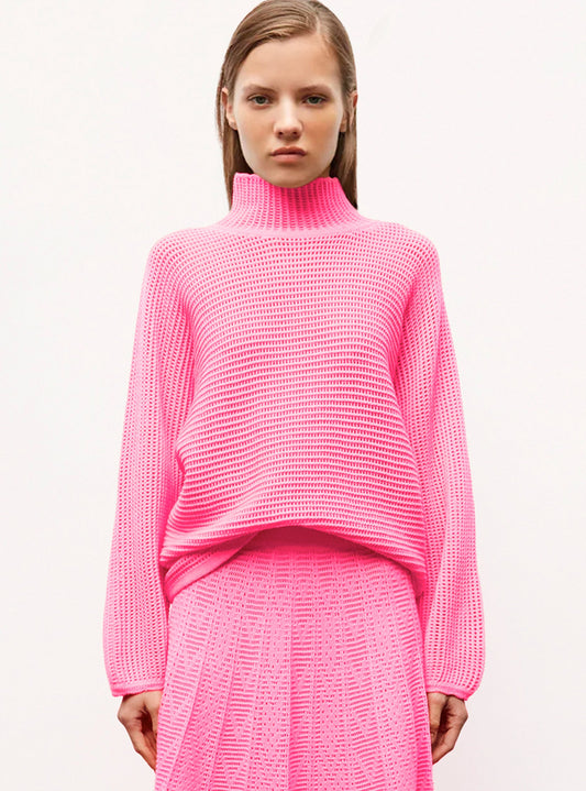 pull oversize maille résille