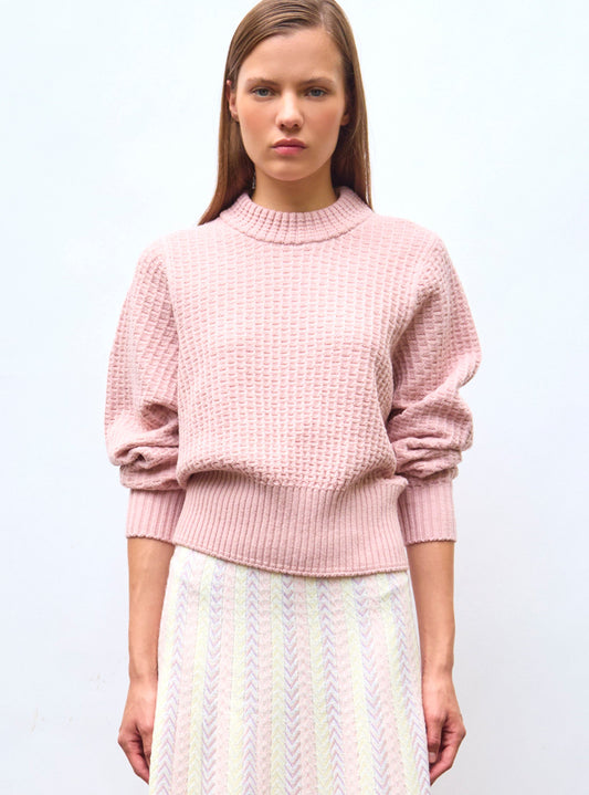 pull fin maille gaufrée